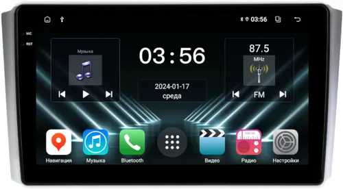 Магнитола для SsangYong Rexton 2 Y250 2007-2012 (рамка-накладка) - FarCar S280 монитор 9.5" IPS на Android 13, CarPlay