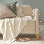 Плед IKEA THORGUN (ТХОРГУН), Белый, 120х160 см