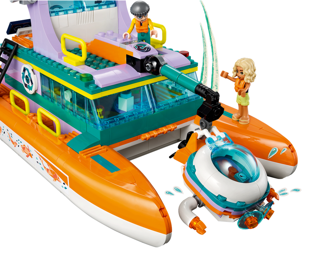 Конструктор Лего Френдс Морская спасательная лодка | LEGO Friends Sea Rescue Boat - 41734, 717 деталей (7+)