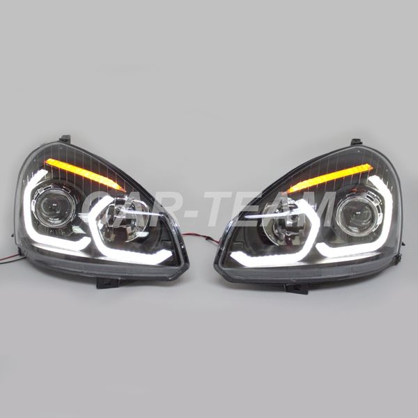 Фары Лада Приора передние в стиле BMW с Bi LED модулями 2,5 дюйма