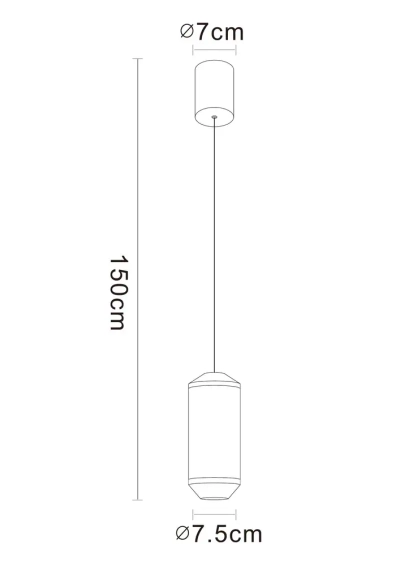 Точечный подвесной светильник Arte lamp OMICRON A1134SP-7BK, 1хLED