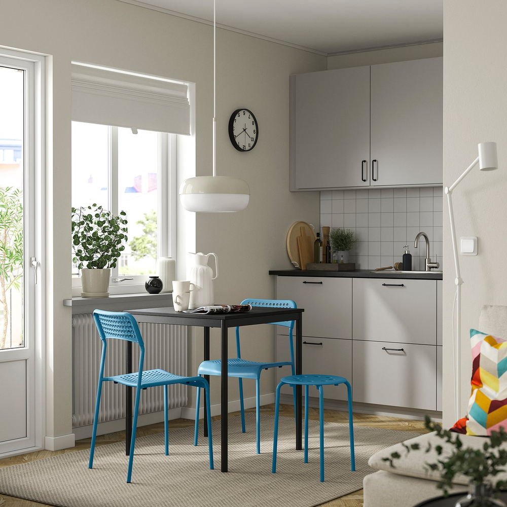 IKEA MARIUS  (ИКЕА МАРИУС)  -  Табурет - синий 45 см
