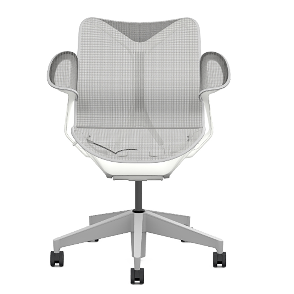 Кресло Herman Miller Cosm, низкая спинка, цвет Mineral, подлокотники «лепестки» (Leaf)