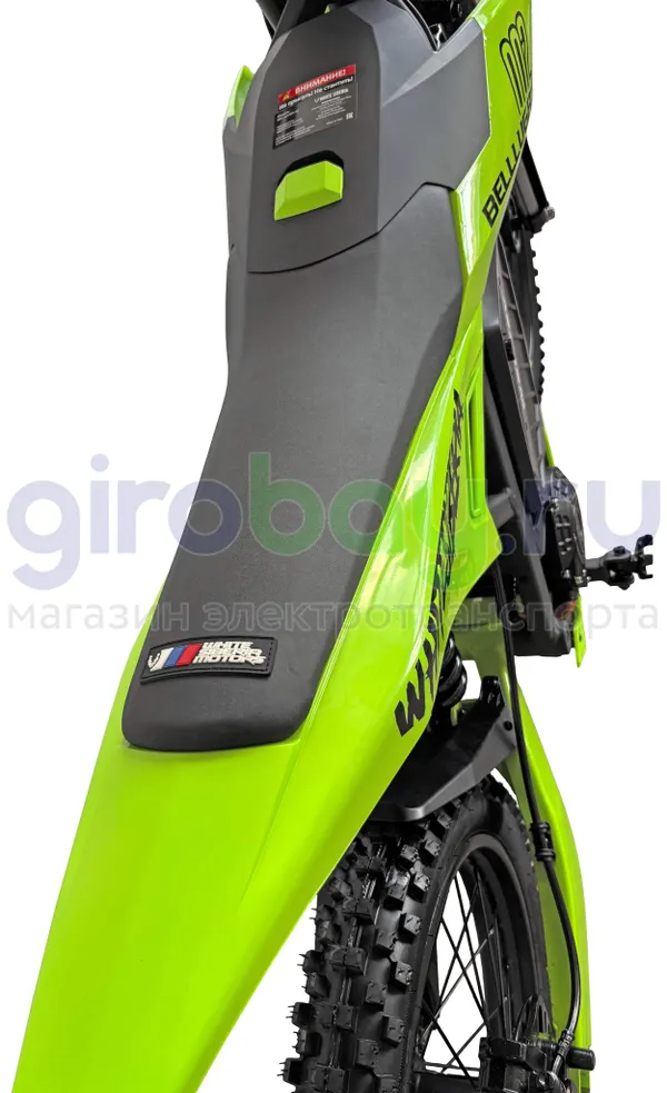 Электромотоцикл Эндуро WHITE SIBERIA BELLLUGA 02 6000W (72V/27Ah) - Зелёный фото №6