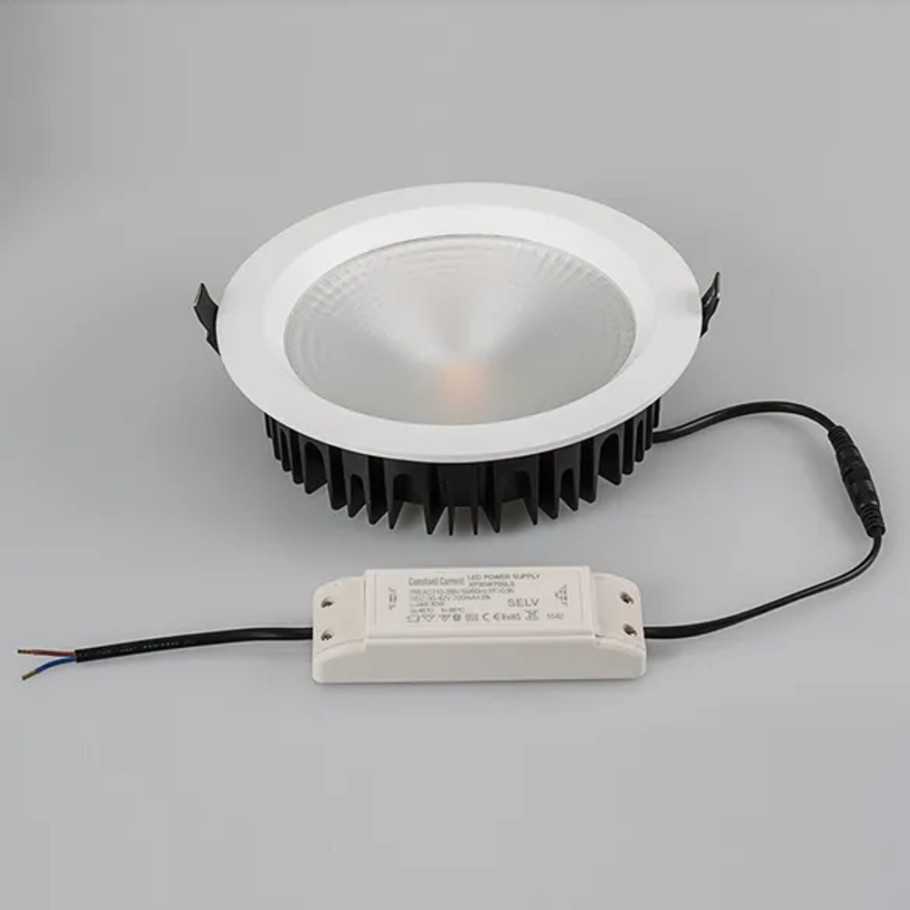 Светодиодный светильник LTD-220WH-FROST-30W Warm White 110deg (Arlight, IP44 Металл, 3 года) 021070