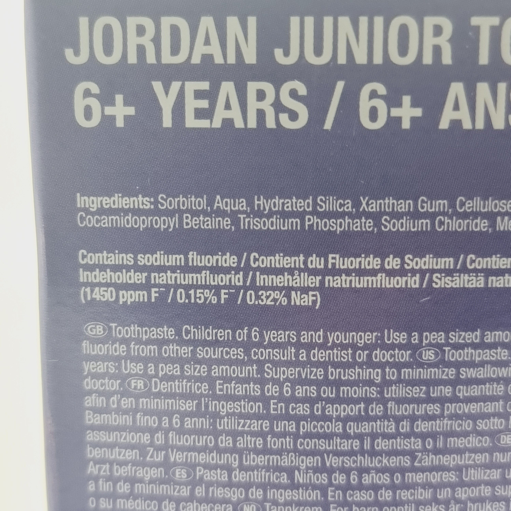 Jordan Junior Детская зубная паста 6+, фруктовый вкус, в бутылке с дозатором-помпой, 150 мл (из Эстонии)