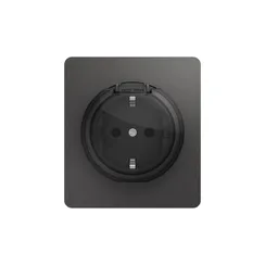 Розетка с крышкой KRANZ Miele Round Титан KR-78-0702-2