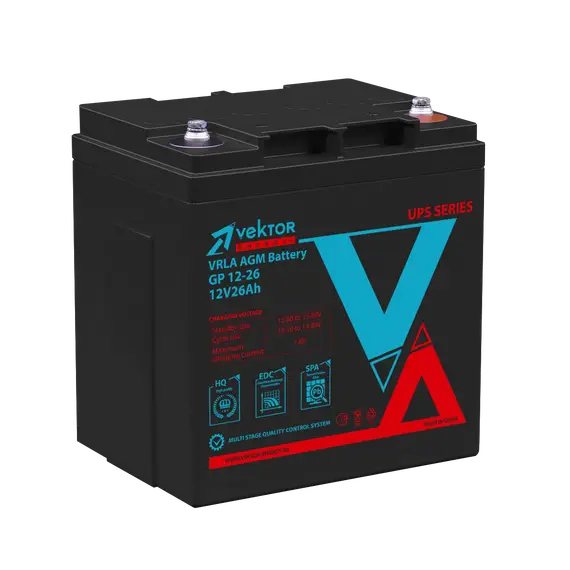 Аккумулятор VEKTOR ENERGY GP 12-26 12V 26Ah