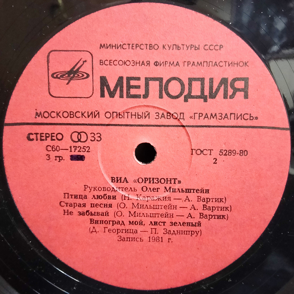 ВИА Оризонт / Мой Светлый Мир (LP)