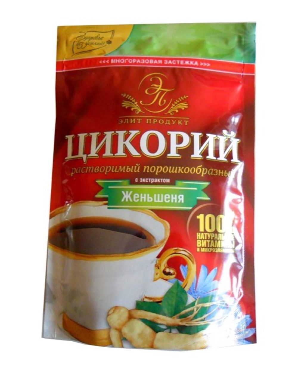 Цикорий Элит продукт с эктрактом Женьеня100 гр