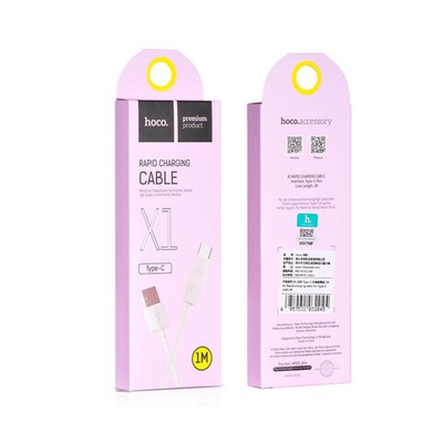 Кабель HOCO X1 USB-Type-C 3A 1м PVC White