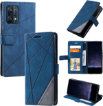 Дизайнерский чехол-книжка из кожи для REALME 9 PRO+ и 9 4G (3521) с отделом для наличных, 3 слотами для карт и подставкой