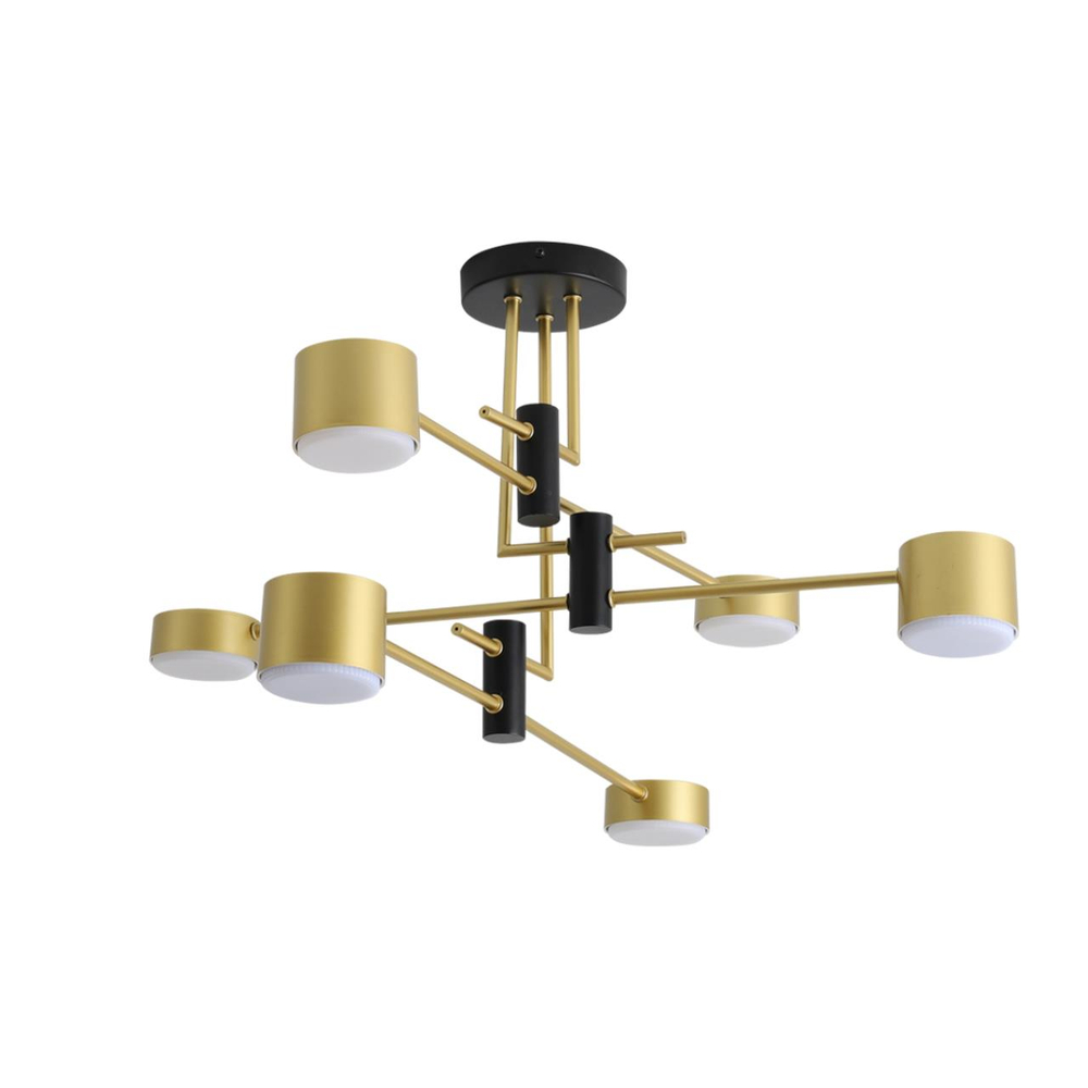 8404/6C COMFI LN 000 черный/золото, металл/пластик Светильник потолочный GX53 LED 6*7W 220V DIZZY