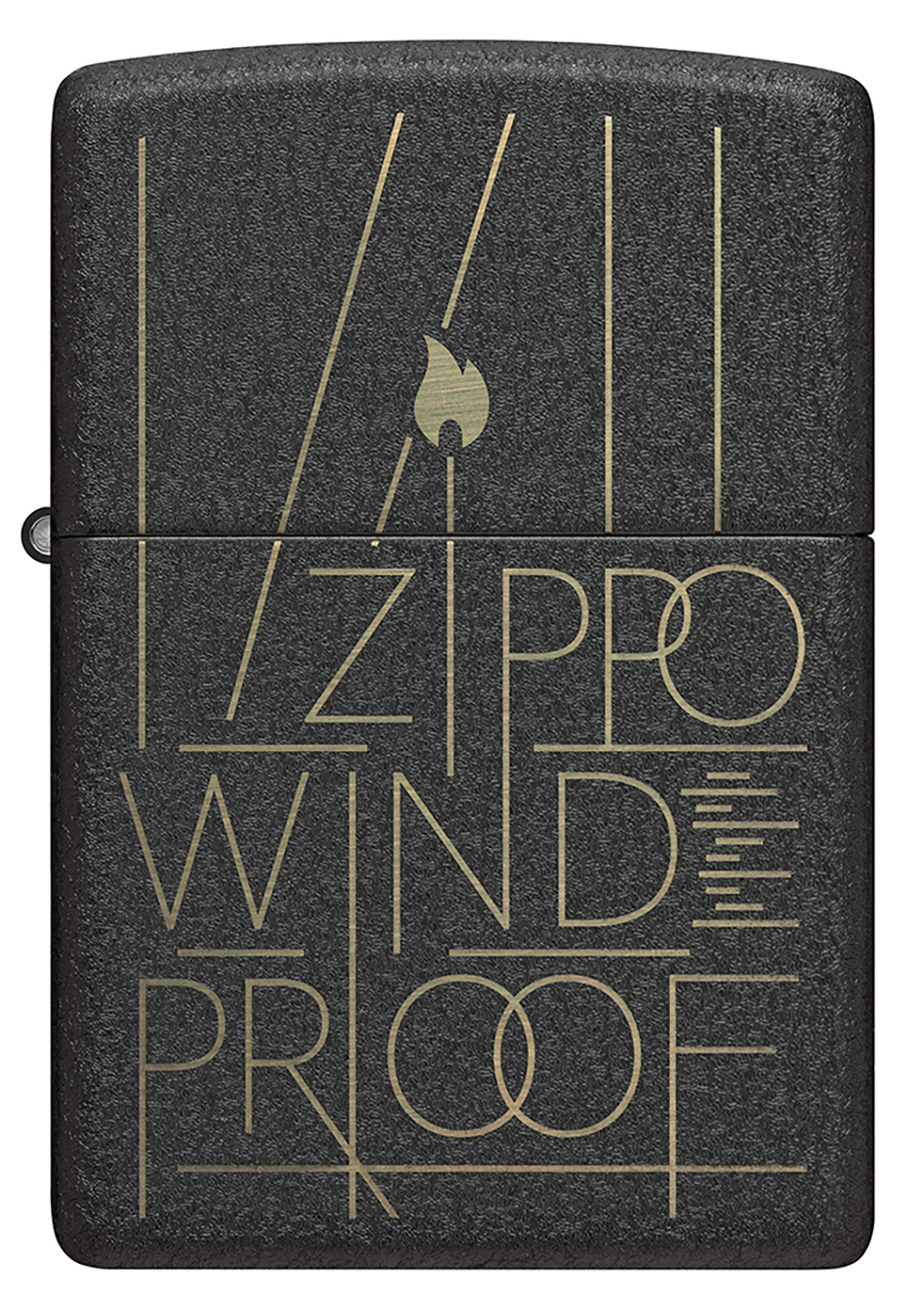 Зажигалка ZIPPO Line Art с покрытием Black Crackle, латунь/сталь, чёрная, матовая, 38x13x57 мм, шт