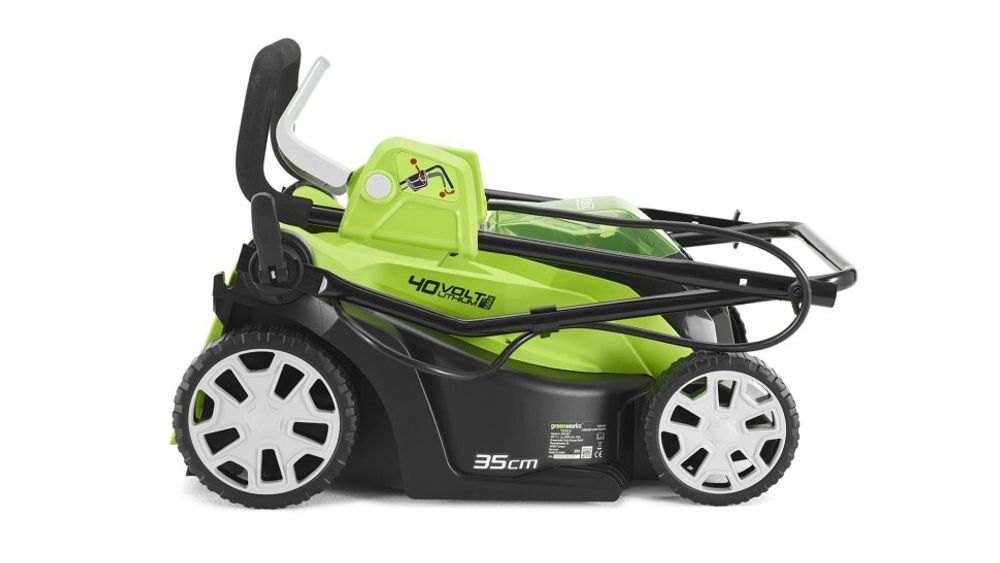 Аккумуляторная газонокосилка Greenworks G40LM35K4, 2501907UB,40v, 35 см, АКБ 4 А·ч и ЗУ