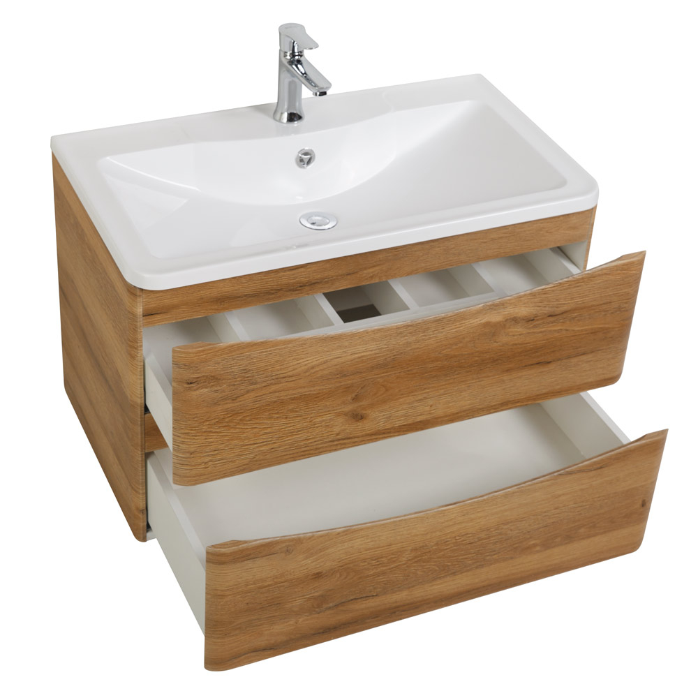 Мебель для ванной комнаты подвесная BelBagno ACQUA-900-2C-SO-RR 90см Rovere Rustico