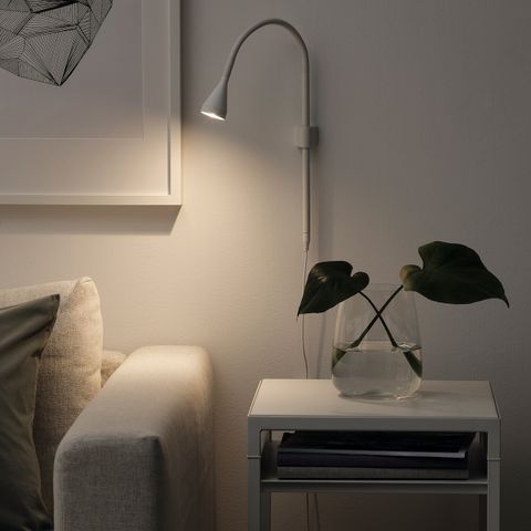 Настольный светильник с зажимом IKEA NAVLINGE (НЭВЛИНГЕ), Белый, 63 см