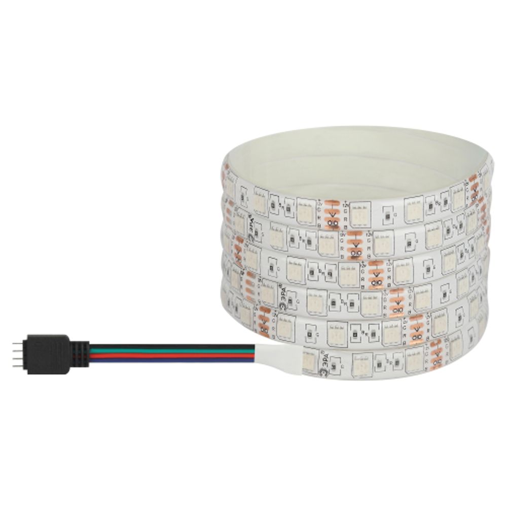 Светодиодная лента ЭРА LS5050-14,4-60-12-RGB-IP65-2year-5m многоцветная | Светодиодные ленты 12В 2 год