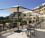 Зонт профессиональный 2.1х2.1 м Scolaro Lido Dark, антрацит, слоновая кость