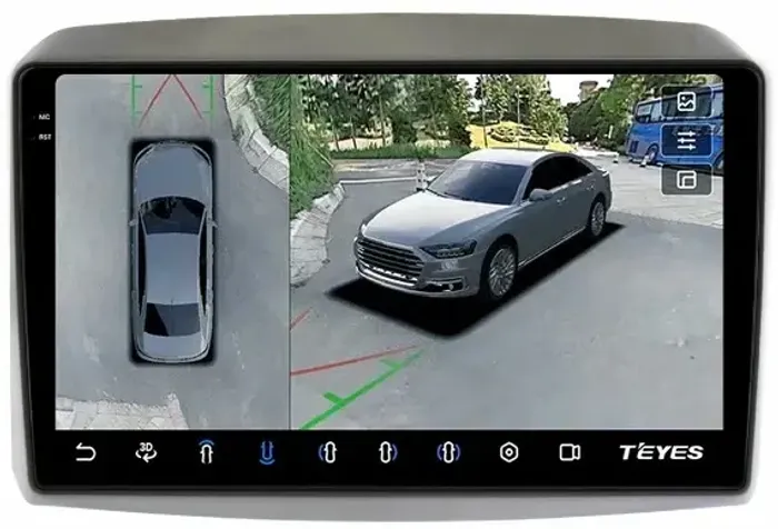 Магнитола для KIA Sorento Prime UM 2015-2020 (рамка-накладка) - Teyes CC3-2K-360 на Android 10, Быстрая, 2K QLED, CarPlay, 4G SIM-слот, 4 камеры в комплекте