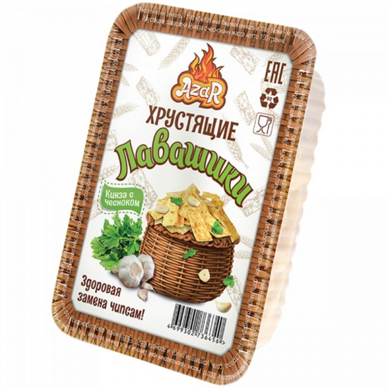 Лавашики Кинза с чесноком 100гр х 16шт