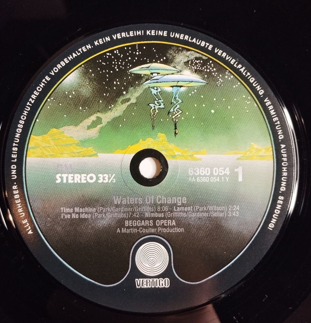 Винтажная виниловая пластинка LP Beggars Opera Waters Of Change (Germany 1980)