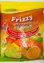 Woogie леденцы Frizzy Orange & Lemon, с натуральным соком, 170 г (Австрия)