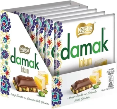 Шоколадные квадратики Nestle Damak с турецким локумом, 60 грамм × (6 штук) - NESTLE