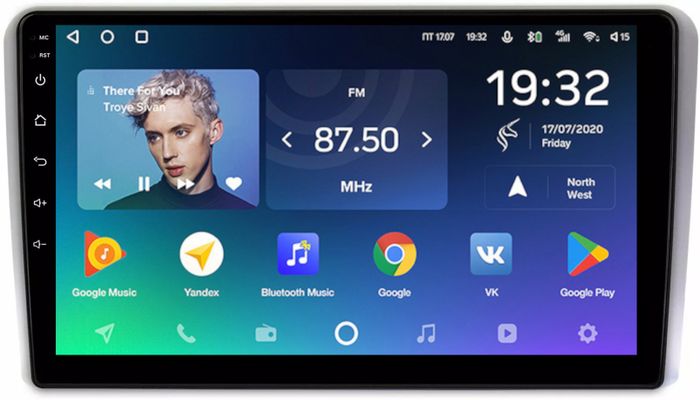 Магнитола для AUDI A3 2003-2012 - Teyes CC2 PLUS монитор 9" QLED, Android 10, Быстрая, SIM-слот