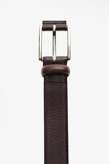 ZARA X JOHN GALLIANO КОЖАНЫЙ РЕМЕНЬ 100% С ПРЯМОУГОЛЬНОЙ ПРЯЖКОЙ LIMITED EDITION, КОРИЧНЕВЫЙ