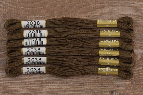 Мулине Lecien Cosmo, цв. 2038 / 6 мот. по 8 метров, в 6 сложений