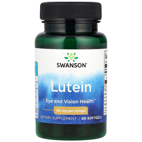 Swanson Vitamins, лютеин, 40 мг, 60 мягких таблеток
