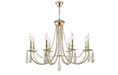 Подвесная люстра Victoria VICTORIA SP8 GOLD/AMBER Crystal Lux