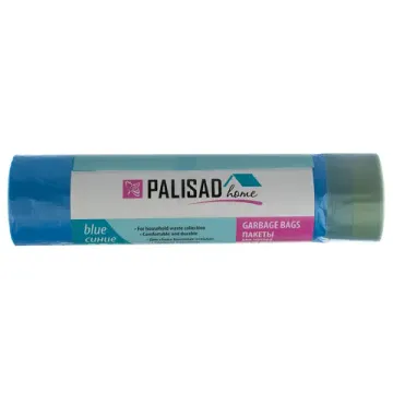 Пакеты для мусора с завязками 60 л x 20 шт. синие, Home// Palisad