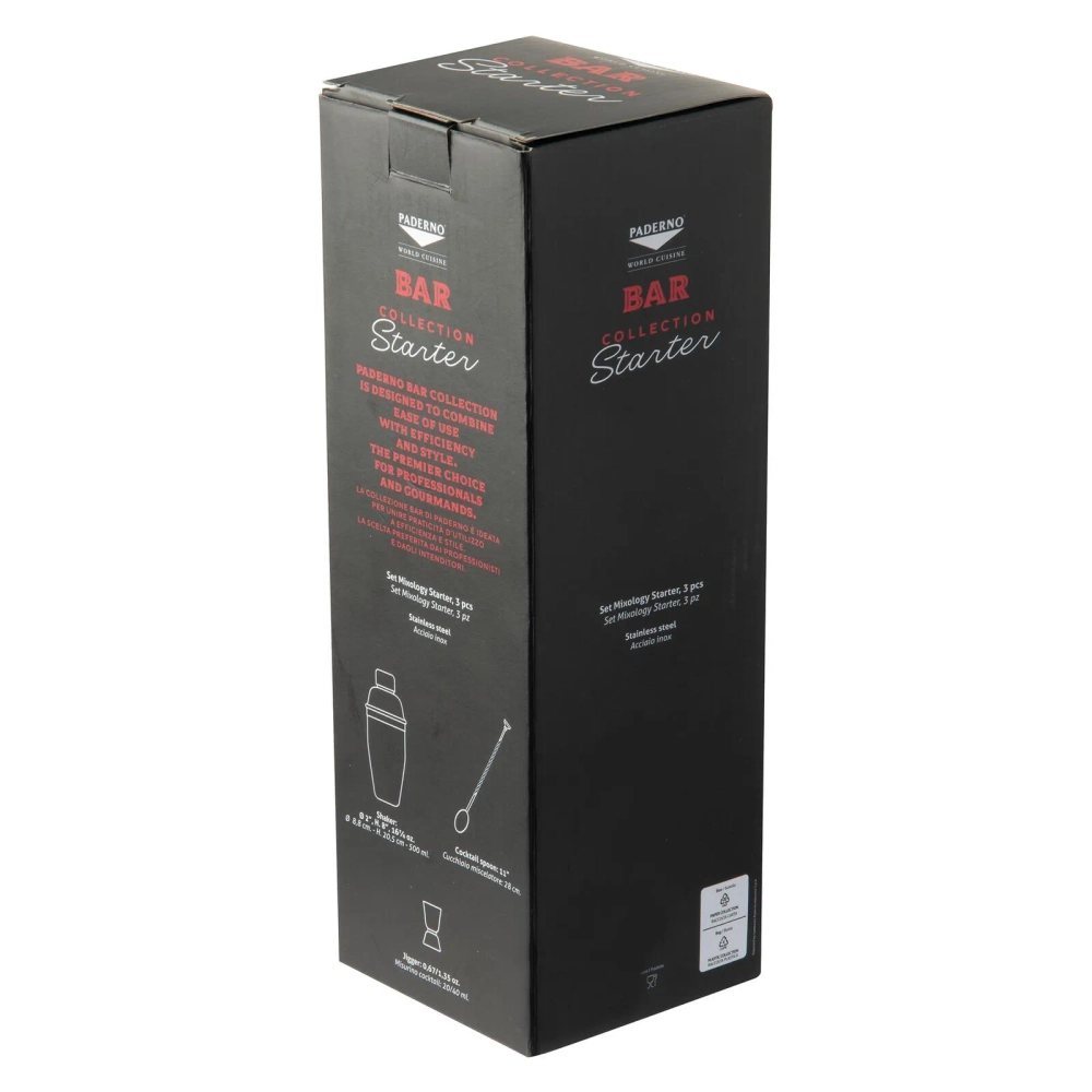 Paderno Стартовый медный набор бармена Bombay из 3 предметов EAN 8014808424441