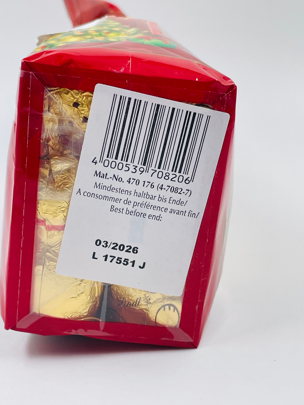 Lindt Набор шоколадных ёлочных украшений Teddy Milk, 120 г, в 1 уп. 12 мишек (Германия)