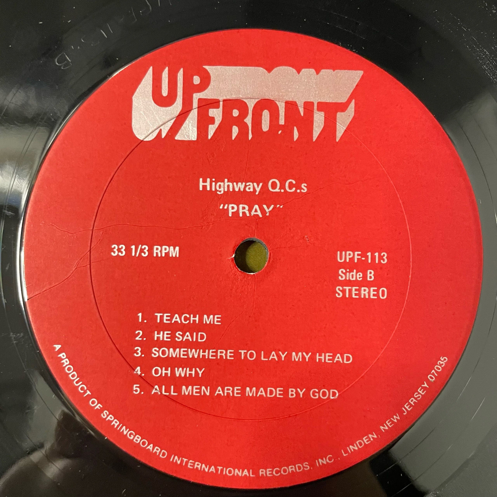 Винтажная виниловая пластинка LP The Highway QC Pray (США 1968) Госпел