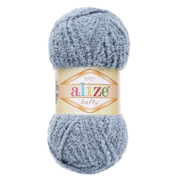 Пряжа Alize (Ализе) Softy / уп.5 мот. по 50 г, 115м, 119 серое небо A