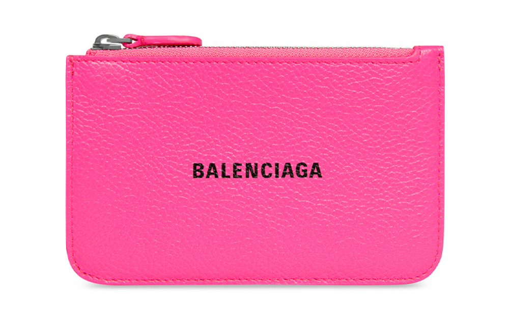 Balenciaga Cash Grained Calfskin Card Holder Card Holder Large Women"s Pink