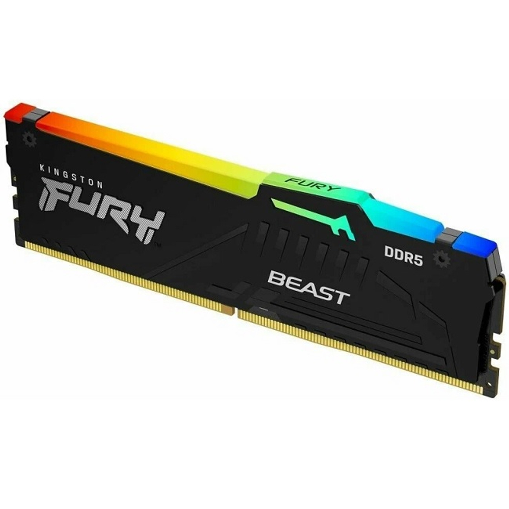 Модуль памяти DIMM DDR5 8Gb, 6000Mhz, Kingston FURY Beast RGB EXPO Black (KF560C36BBEA-8)