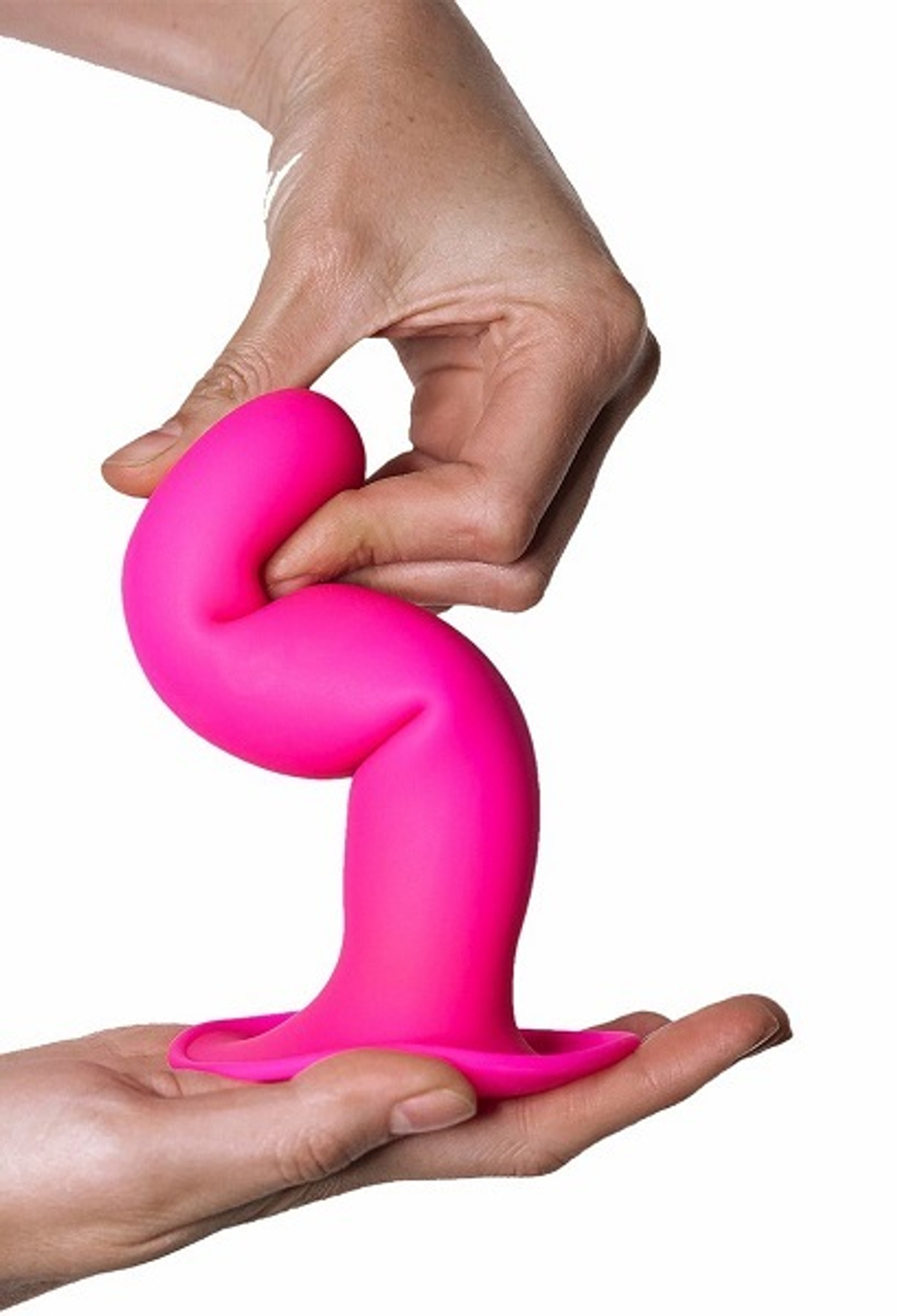 Ярко-розовый фаллоимитатор 17,5см двойной плотности Adrien Lastic Hitsens 4 Pink