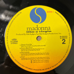 Винтажная виниловая пластинка LP Madonna Like A Virgin (Япония 1984) (Оби)