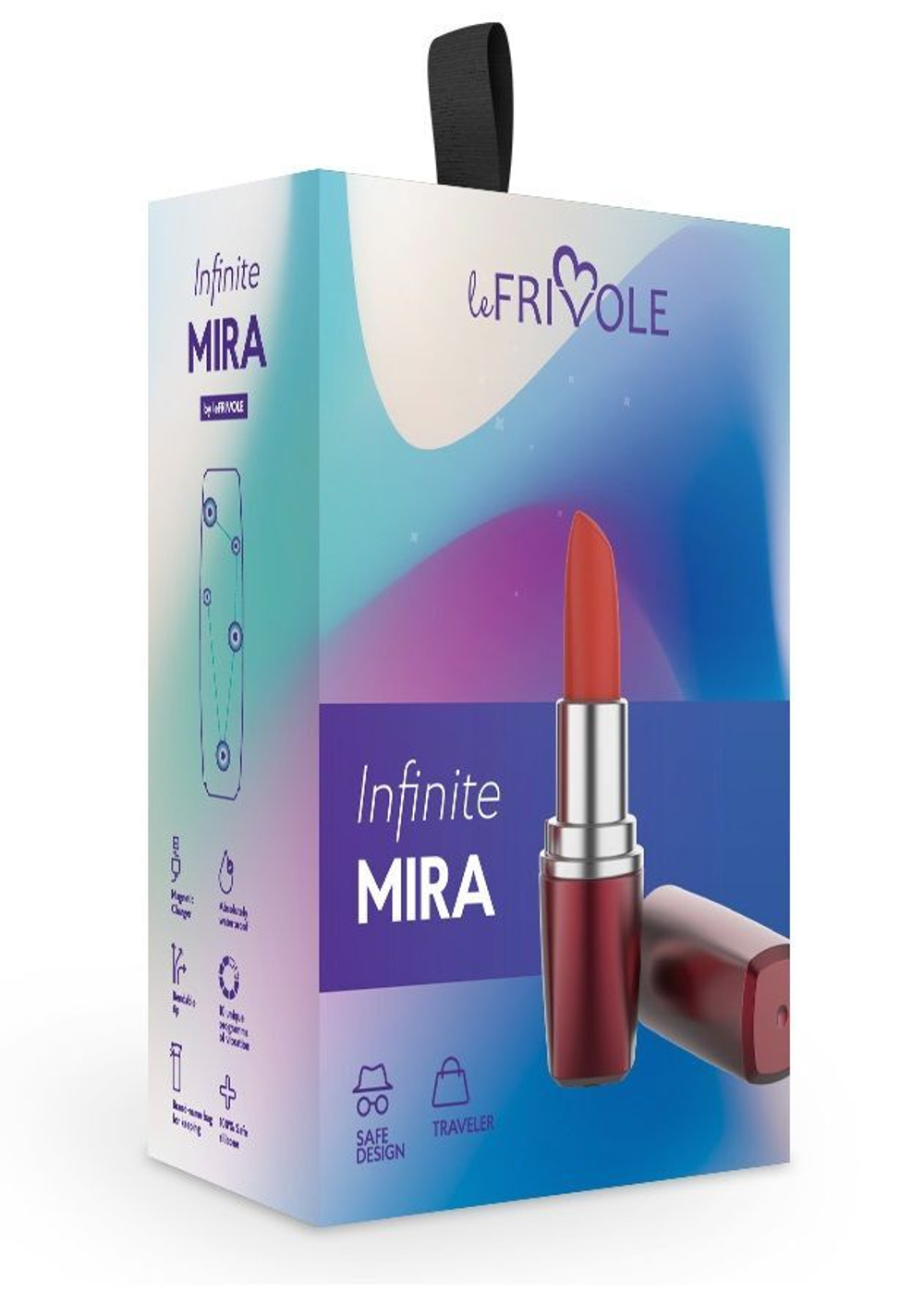 Бордовый вибратор-помада Mira