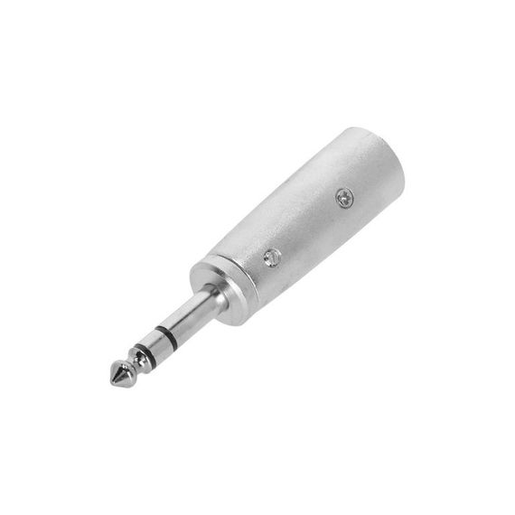 Adam Hall K4AJM3XM3 - адаптер TRS 6.3 mm stereo (M) - XLR (M), серебристый