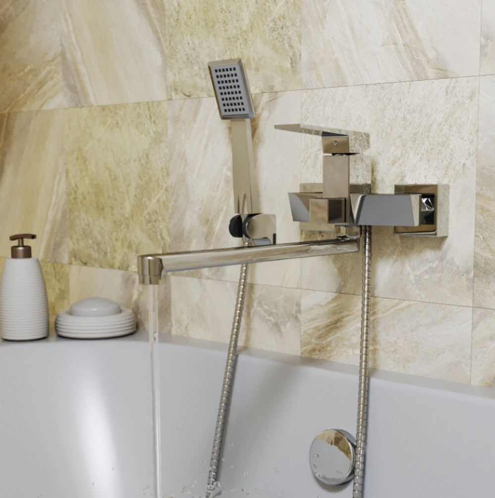 Смеситель для ванны и умывальника 35k MIXLINE ML20-02 "Quadro"
