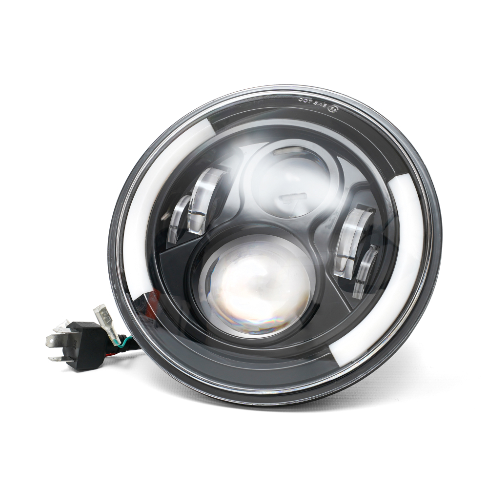 62.3711-6LED AE Фара светодиодная, МТЗ, ВАЗ, ГАЗ, УАЗ, КамАЗ, 9-30 В, 6 диода (ближний/дальний свет, ДХО, поворотник), 7 дюймов