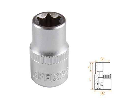 AFFIX (AF00023010) Головка торцевая TORX Е-стандарт 1/4", E10