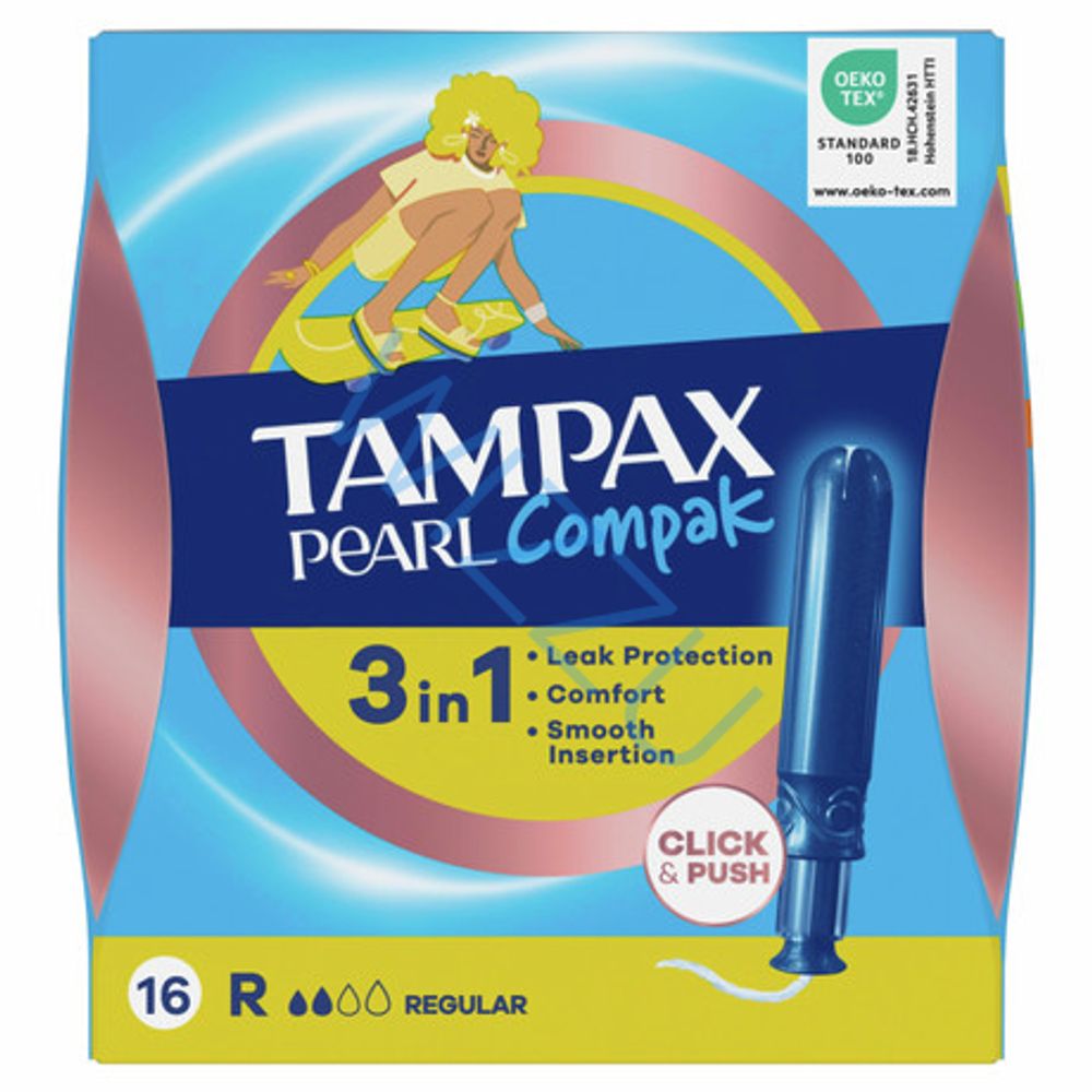 Тампоны TAMPAX PEARL COMPAK REGULAR 16шт