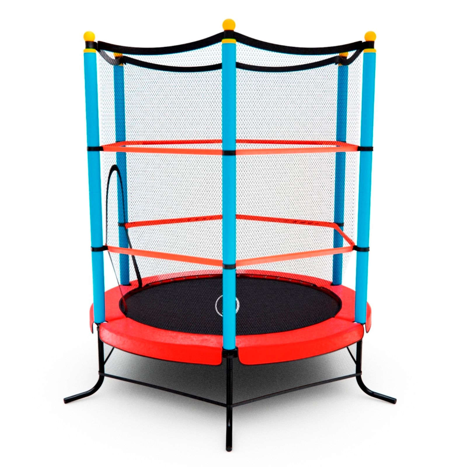 Батут детский DFC SMRKIDS 55" с сеткой, RED фото №3