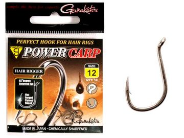 Крючки Gamakatsu POWERCARP HAIR RIGGER EYED HOOK разм. 12 10шт.